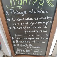 Daily menu at MonVeg in Mollet Del Valles
