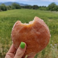 Donut relleno de crema de lotus at MonVeg in Mollet Del Valles