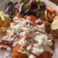 Vegan and gf enchiladas Rojas   at Mi Corazon Mexican Cuisine in Cannon Beach