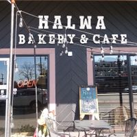Store front at Halwa Bakery & Cafe in Blacksburg