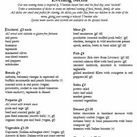 Latest Hundred Monkeys menu Sept 2014 with clearly labelled vegan and gluten free options. at Hundred Monkeys Cafe in Glastonbury