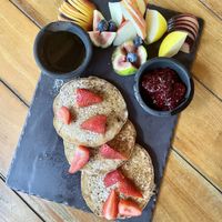 Vegan hot cakes   at Gypsea Market in Tulum