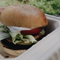 Vegan burger with added "cheese" at Plantruck - Maybe closed in Osaka