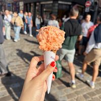 peach sorbet 😋  at Gelato & Coffee in Lille