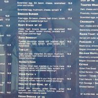 Memu at Boatdeck Cafe in Mawson Lakes