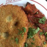 Placki with Ratatoullie  at Pyra Bar in Gdynia