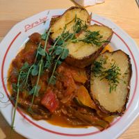 Jacket potatoes with Ratatuj: 2.5/5 Bland and not tasty. at Pyra Bar in Poznan