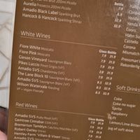 Vegan wines at Caffe Primo in Modbury