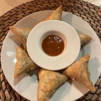 Lentil samosas   at Gonder in Madrid