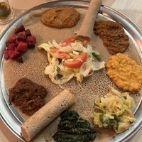 Vegan platter  at Gonder in Madrid