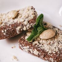 Vegan orange brownie  at Cake Lab in Sofia