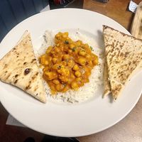 Vegan cauliflower  and chickpea curry at The Sun Inn in Penrith