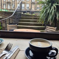Several plant milk options for coffee at Leo's Beanery in Edinburgh