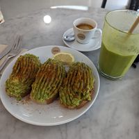 Avo toast, green smoothie and espresso at Love Juice Bar - Grenelle in Paris