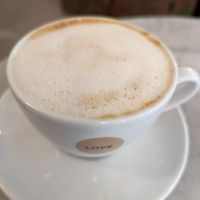 Cappuccino with oat milk at Love Juice Bar - Grenelle in Paris
