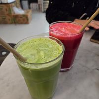 Simple Greens and Liver Health smoothies at Love Juice Bar - Grenelle in Paris