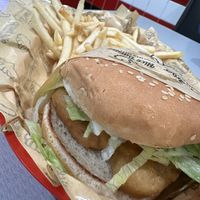 Fish Filet and Friesd  at Nice Burger - Santa Ana in Santa Ana