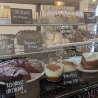 When the cheesecake sign says "not veg" because everything else is at Maybean Cafe in Valencia