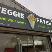 A chip shop where a vegetarian can eat everything on the menu at Veggie Fryer in Walsall