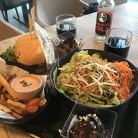 Cheese burger&bun bo nam bo&complimentary dessert❤️ at Forky's in Bratislava