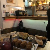 croquettes and tortilla at Santa y Pura in Madrid