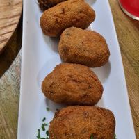 Mushrooms croquets. at Santa y Pura in Madrid