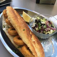 “Calamari” sandwich   at Santa y Pura in Madrid