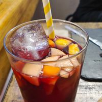 Sangría suuuuuper rica at Santa y Pura in Madrid