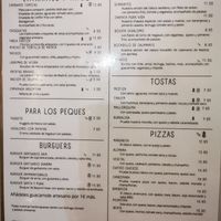 Menu at Santa y Pura in Madrid