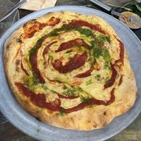 margherita pizza  at Santa y Pura in Madrid