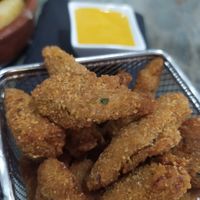 Bocaditos fritos de heura at Santa y Pura in Madrid