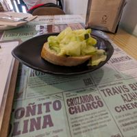 complimentary tapa at Santa y Pura in Madrid