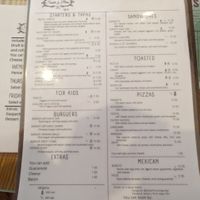 Menu at Santa y Pura in Madrid