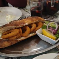 Pane con calamari at Santa y Pura in Madrid
