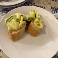 Marinated zucchini   at Santa y Pura in Madrid