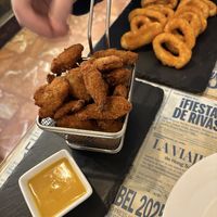 Rabbit & calamari   at Santa y Pura in Madrid