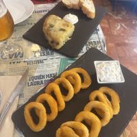 Tortilla de patata con veganesa / Calamares con ajonesa   at Santa y Pura in Madrid