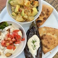 Shared starter plate  at Santa y Pura in Madrid