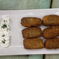 Mushroom croquetas  at Santa y Pura in Madrid