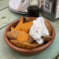 Patatas Bravas&alioli   at Santa y Pura in Madrid