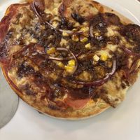 Pizza  at Santa y Pura in Madrid
