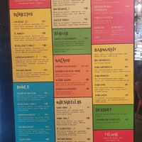 Menu August 2022 at Zocalo in Gothenburg