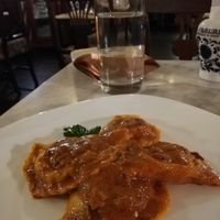 Chickpeas tortelli with dried tomato and capers pesto at Brancaleò in Pescara