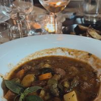 Seitan stew with veggies  at Brancaleò in Pescara