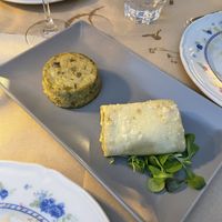 Flan di asparagi e crêpe ai funghi  at Brancaleò in Pescara