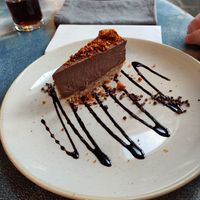 Chocolate cheesecake at Harp & Crown in Corsham