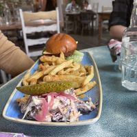 Great burger  at Harp & Crown in Corsham