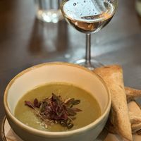 Broccoli and Stilton soup  at Harp & Crown in Corsham