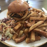 Korean burger  at Harp & Crown in Corsham