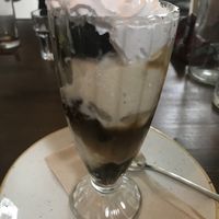 Chocolate brownie sundae  at Harp & Crown in Corsham